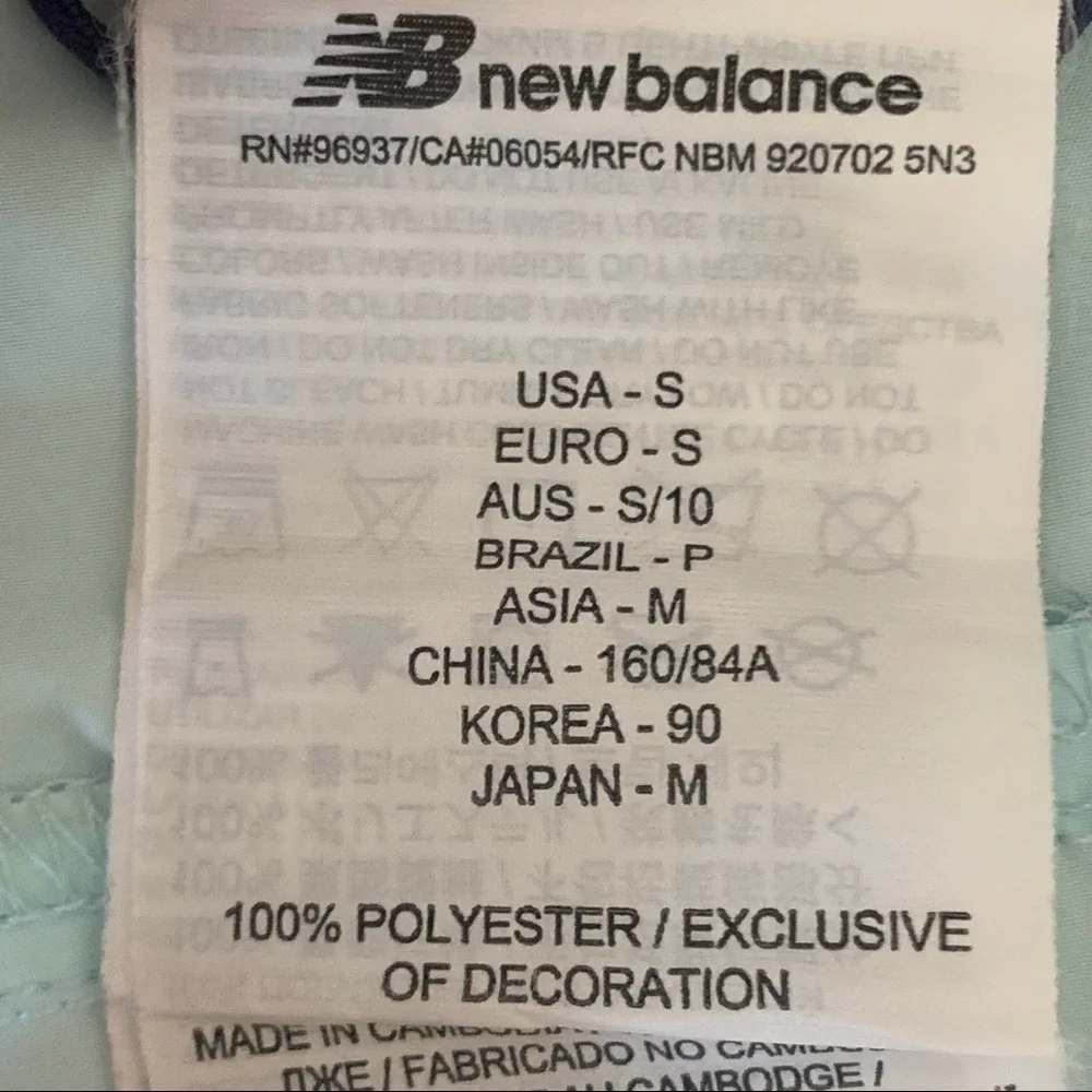 New Balance for J. CREW Windbreaker Hooded Jacket in Aqua Sky Lightweight Size S - Picture 3 of 16